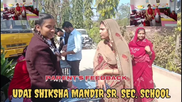 Parents share their feedback at the fair