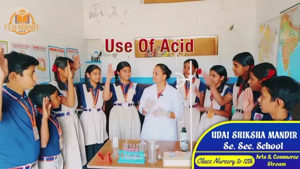 Science practical: use of acid