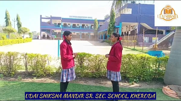 Students talking about their school